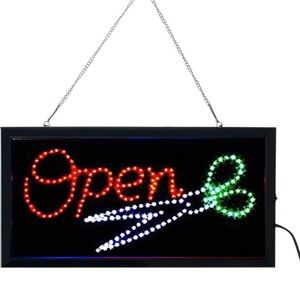E-ONSALE Ultra Bright LED Hair Cut Salon Open Sign for Business